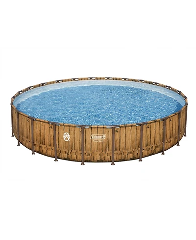 Coleman Power Steel 24' x 52" Metal Frame Round Above Ground Swimming Pool Set