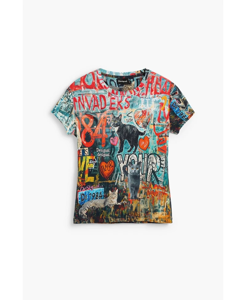 Desigual Women's Printed Cat T-Shirt