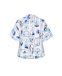 City Chic Plus Liana Amalfi Print Shirt