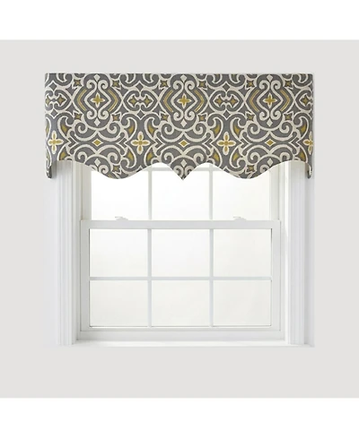 Rlf Home 100percentage Cotton Diomedes Regal With Lining Rod Pocket Window Valance