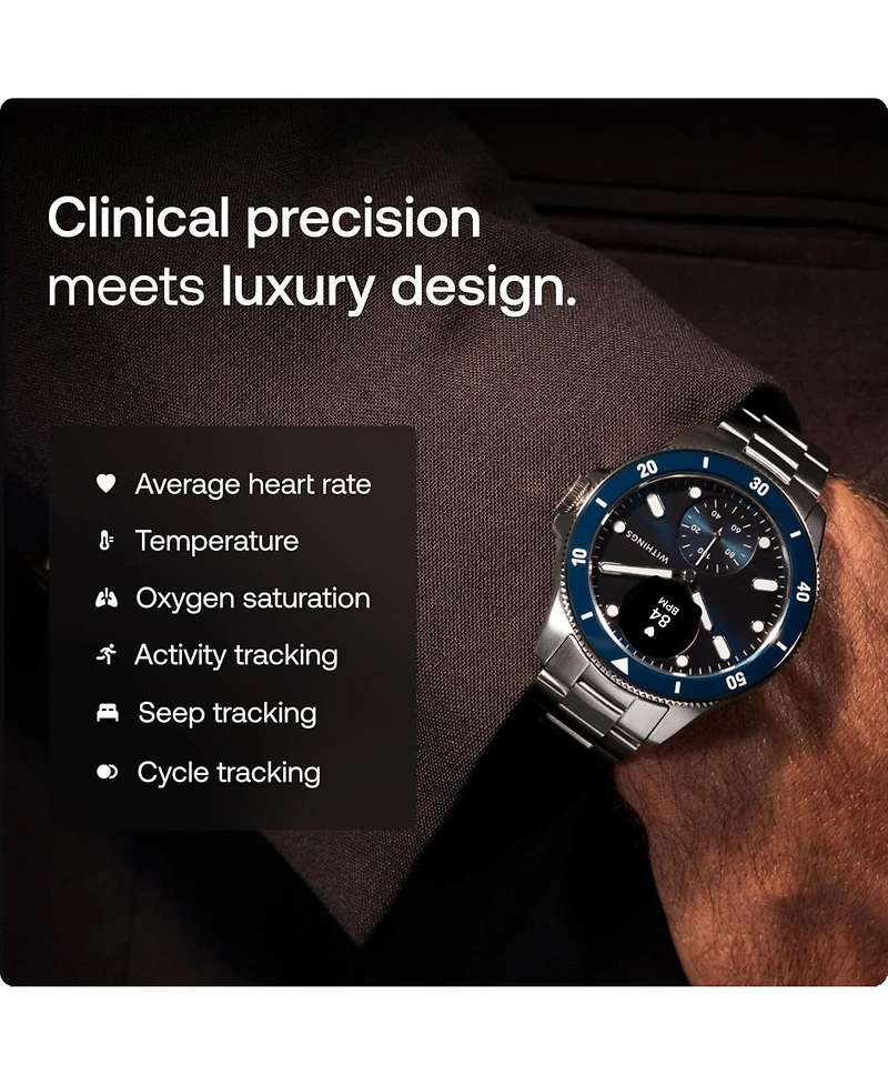 Withings ScanWatch 2 Hybrid Smartwatch w/ Heart Rate, Sleep and Cycle Tracking