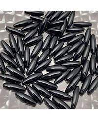 Sevorley 650Pcs Black Acrylic Tube-Shaped Loose Beads for Diy Jewelry