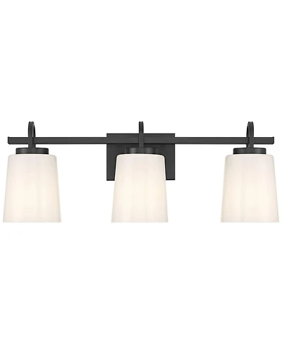 Possini Euro Design Barnes 24" High 3 Light Bathroom Vanity Wall Lamp Light Fixture Mount Over The Sink Mirror Hardwired