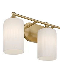 360 Lighting David 22" Wide and Fluted Glass 3-Light Bath Light