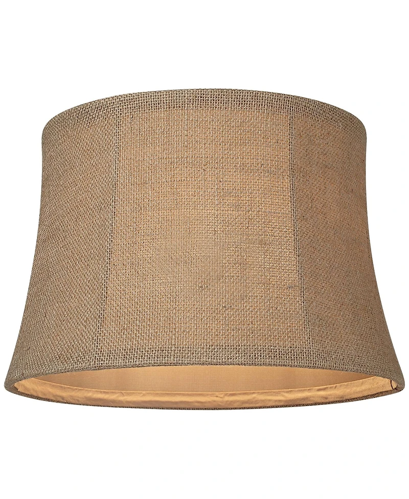 Springcrest Set of 2 Softback Drum Lamp Shades Small 10" Top x 12" Bottom x 8" High Spider Harp and Finial Fitting