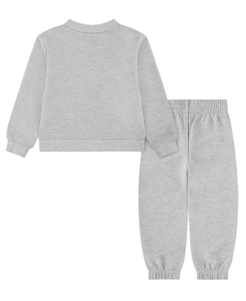 Jordan Boys' 4-7 Striped Fleece Long-Sleeve Top and Pants, 2-Piece Set