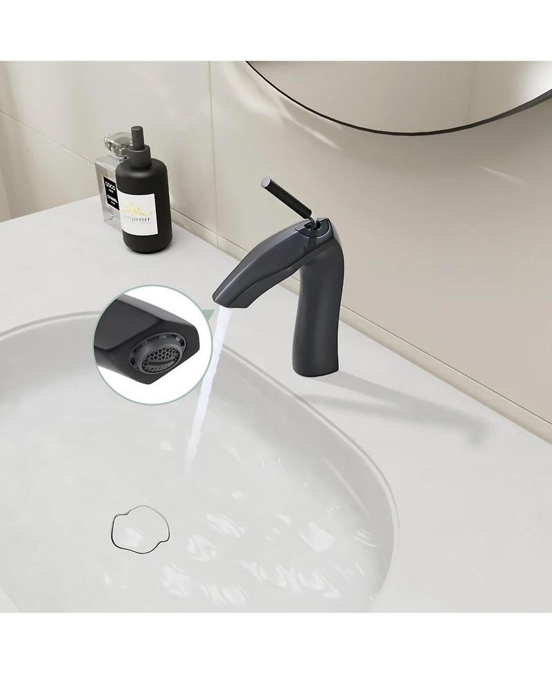 Midola Single Handle Lavatory Basin Sink Faucet with Solid Brass Body for Bathroom