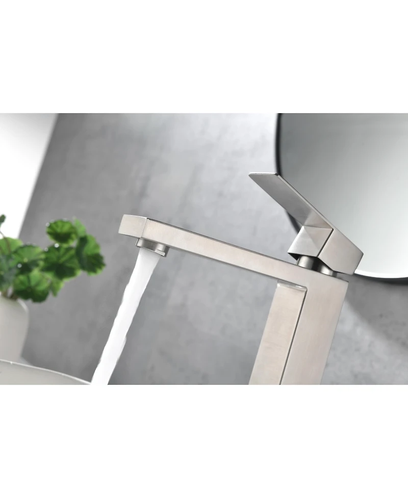 Midola Single Handle Bathroom Sink Faucet, Bathroom Sink Vanity Faucet with Water Supply Hose for Bathroom
