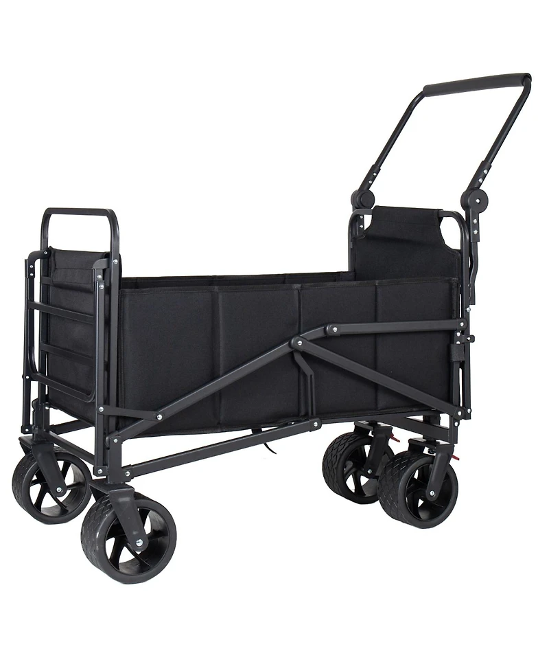 Streamdale Furniture 2-in-1 Multifunctional Folding Wagon Cart and Beach Chair 650lb Capacity