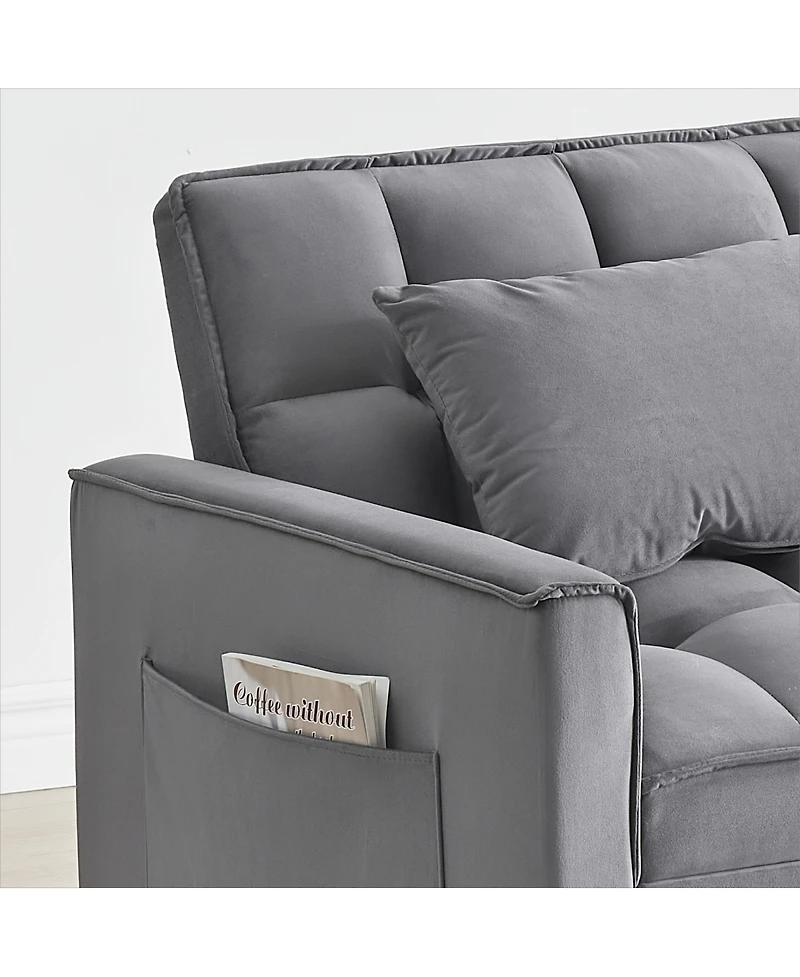 Streamdale Furniture 3-in-1 Convertible Sofa Bed Chair Adjustable Recliner for Small Spaces