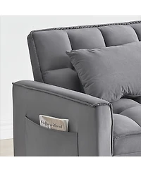 Streamdale Furniture 3-in-1 Convertible Sofa Bed Chair Adjustable Recliner for Small Spaces