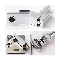 Midola Modern Chrome Bathroom Faucet, Single Hole Bathroom Faucet, Solid Brass Chrome Polished Bathroom Sink Faucet, Single Handle Heavy Duty