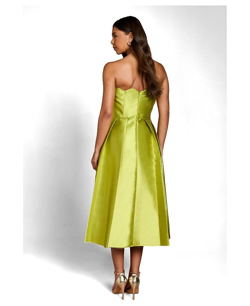 Coast Women's Scalloped Strapless Midi Dress