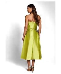 Coast Women's Scalloped Strapless Midi Dress