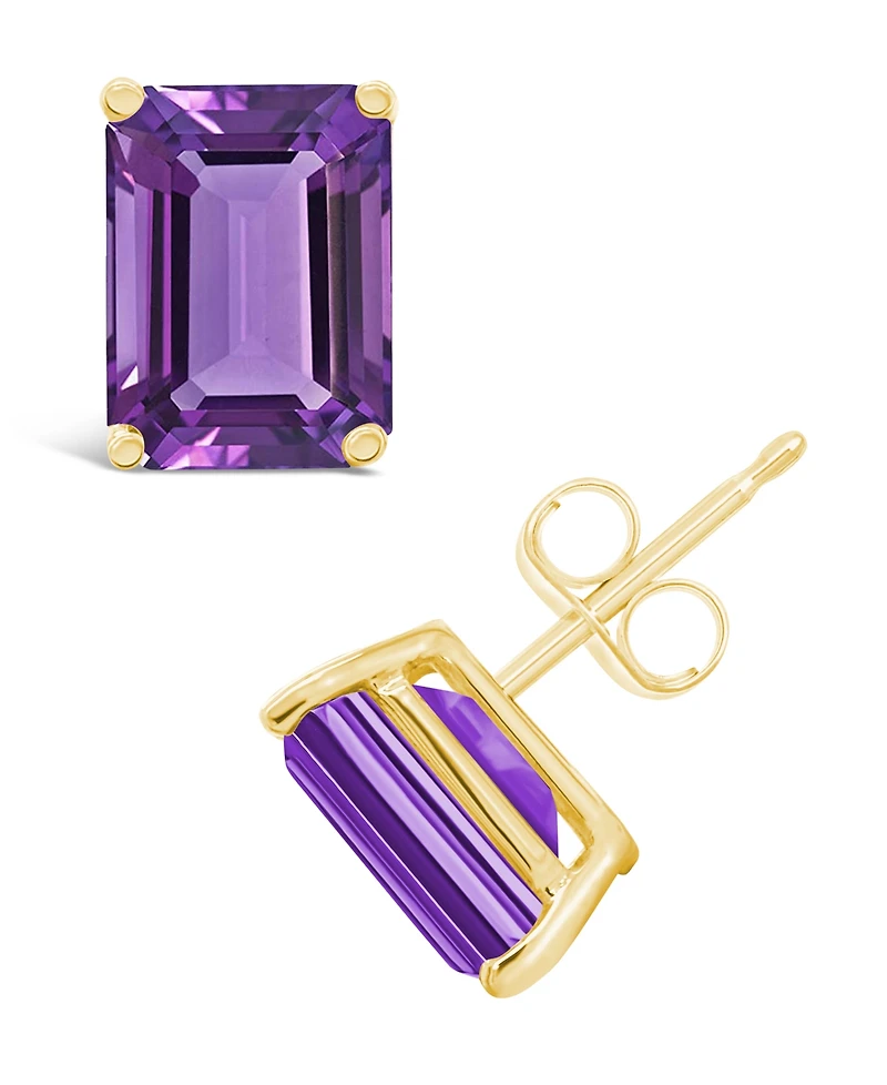 Amethyst (3-1/5 ct. t.w.) Stud Earrings 14K Yellow Gold or White