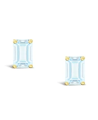 Aquamarine (1 ct. t.w.) Stud Earrings 14K Yellow Gold or White
