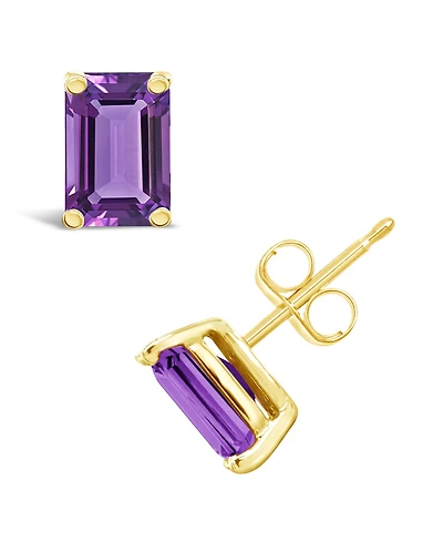 Amethyst (1-1/10 ct. t.w.) Stud Earrings 14K Yellow Gold or White