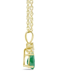 Ruby (1/2 ct. t.w.) and Diamond Accent Pendant Necklace 14k Yellow Gold (Also Sapphire & Emerald)