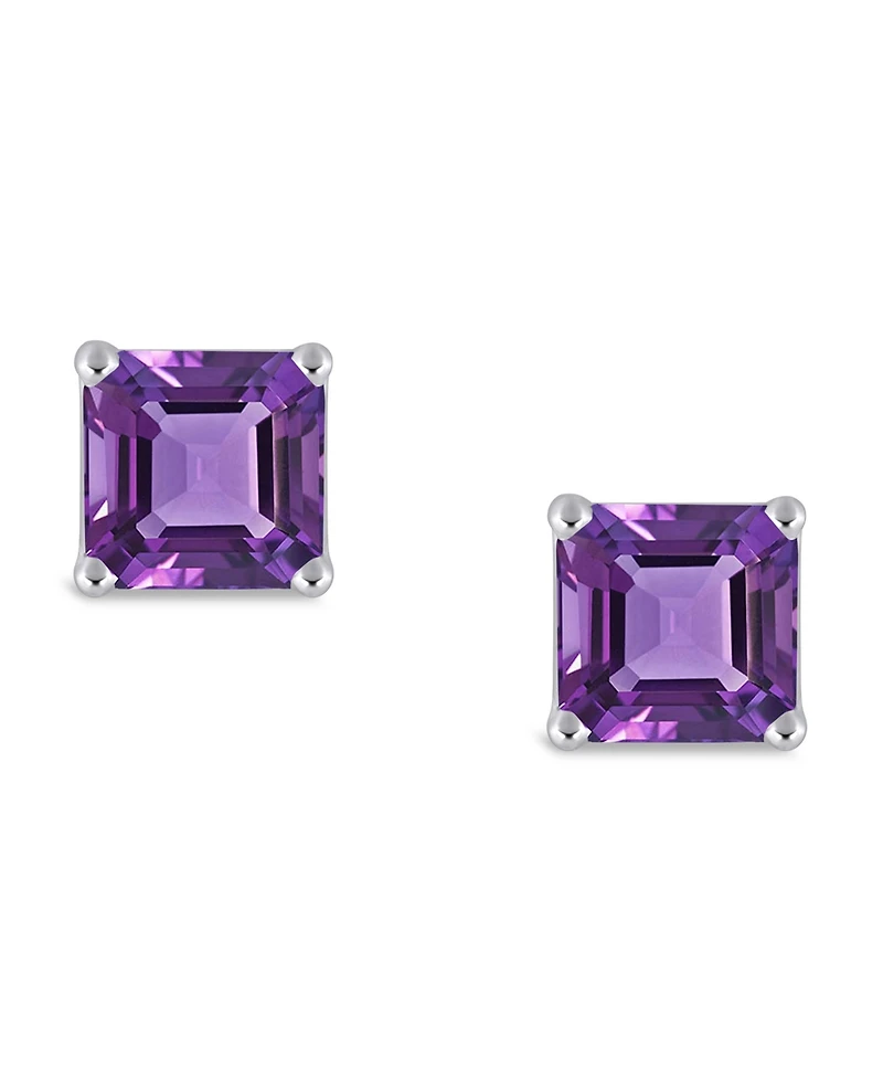 Amethyst (1-9/10 ct. t.w.) Stud Earrings Sterling Silver (Also Available Citrine)