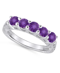 Blue Topaz (1-1/2 ct. t.w.) Ring Sterling Silver (Also Available Other Birthstones)