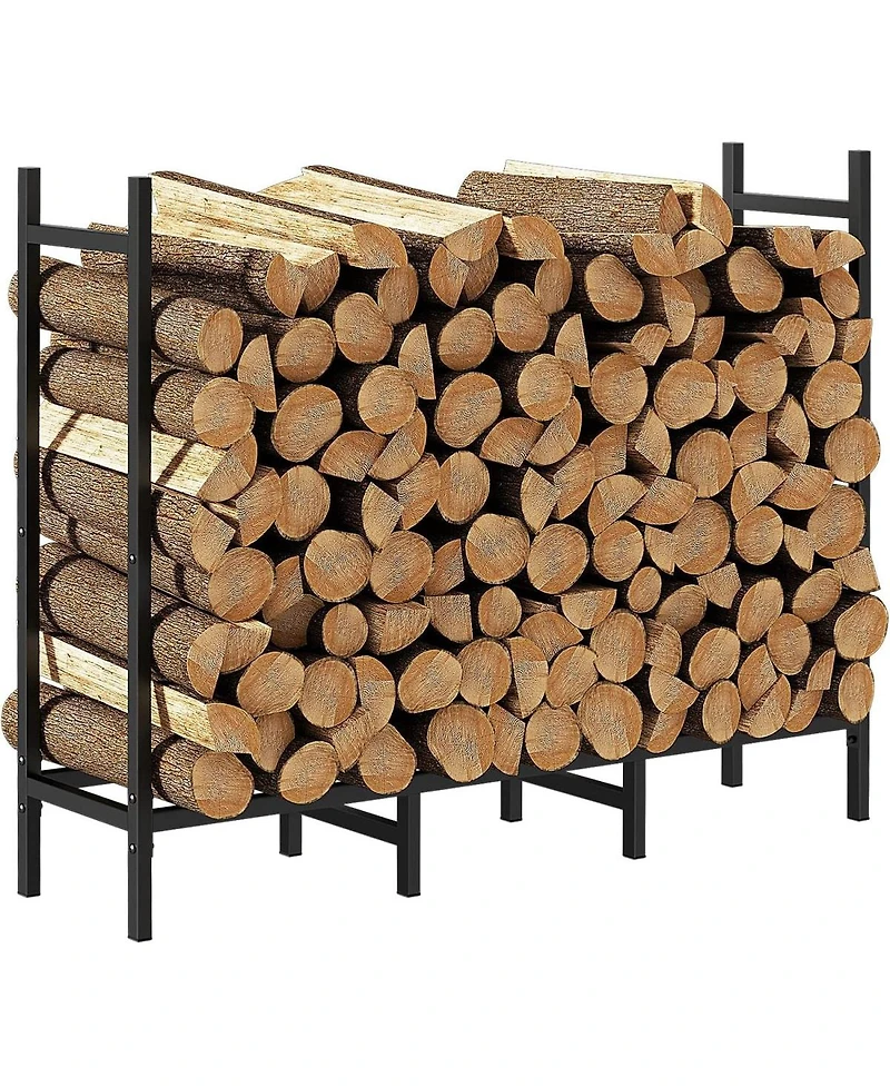 Streamdale Furniture Heavy-Duty Outdoor Firewood Rack with Waterproof Cover