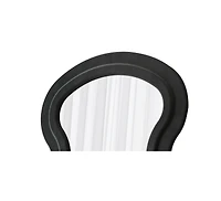 Midola Flannel Full Length Wave Black Floor Mirror with Stand for Bedroom Living Room Hanging or Against The Wall