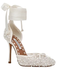 Steve Madden Women's Larina-r Lace-Up High-Heel Ballet Pumps