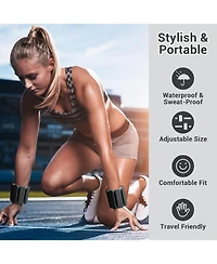 Sportneer Adjustable Wrist Ankle Weights for Women Men 1 Pair lb or 2 Each Silicone Bangles Yoga Dance Pilates Cardio Aerobics Pool Jogging
