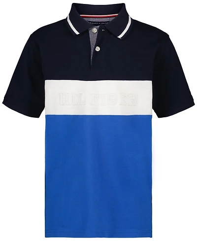 Tommy Hilfiger Boys' 2T-7 Genius Pieced Color-Block Polo Shirt