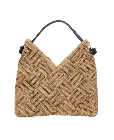Adornia Fine Women's Raffia Shoulder Hobo Bag