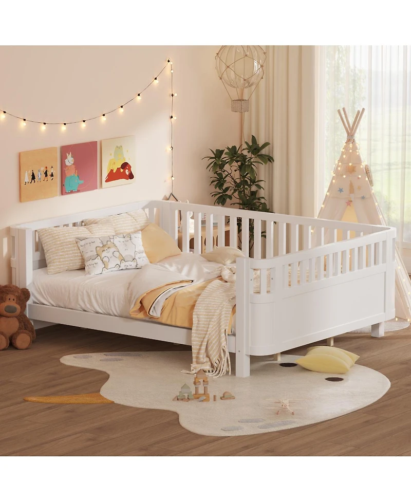 Streamdale Furniture Wood Platform Bed, Low Profile