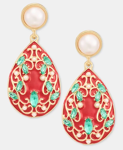 Holiday Lane Teardrop Earrings, Macy's Exclusive