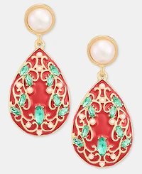 Holiday Lane Teardrop Earrings, Macy's Exclusive