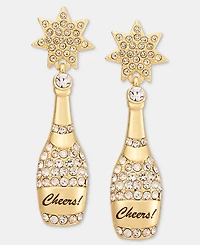 Holiday Lane Nye Champagne Cheers Earrings, Macy's Exclusive