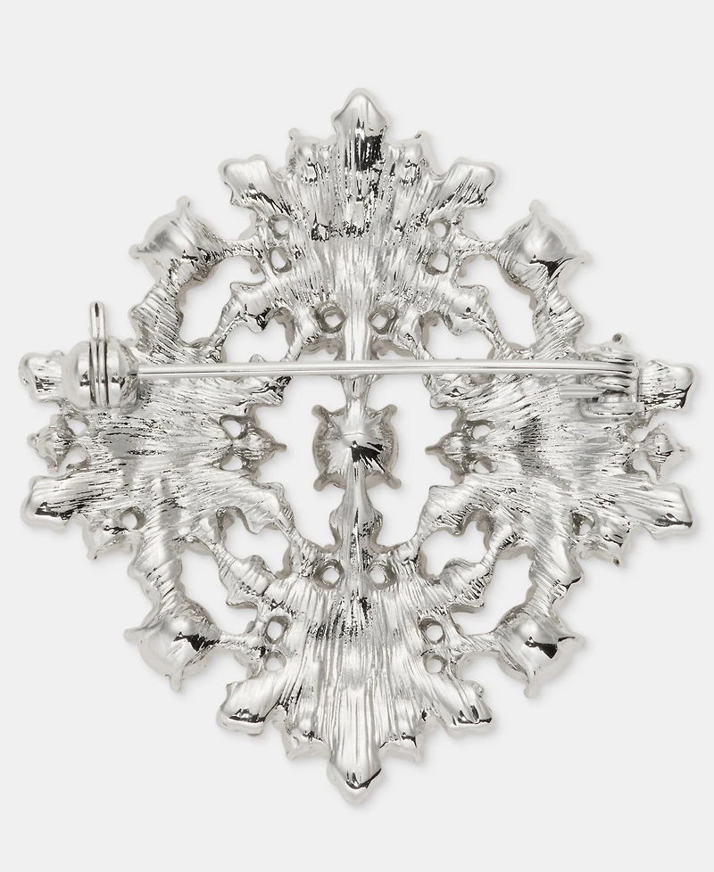 Holiday Lane Silver-Tone Snowflake Pin, Macy's Exclusive