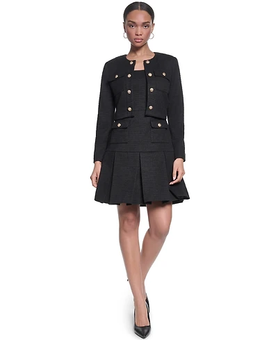 Karl Lagerfeld Paris Women's Knit Tweed Jacket