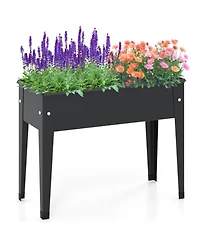 Gouun Elevated Metal Raised Garden Bed Planter Box with Legs