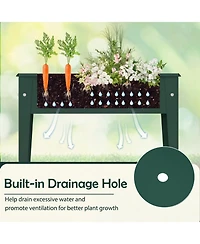 Gouun Elevated Metal Raised Garden Bed with Legs Outdoor Gardening Box