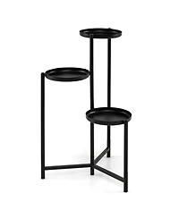 Gouun 3-Tier Metal Plant Stand Indoor Outdoor Tall Corner Flower Pot Holder