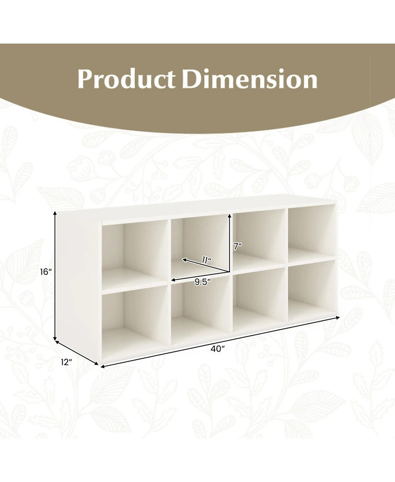Gouun 8-Cubby Shoe Organizer Heavy Duty 500 lb Weight Capacity Rack