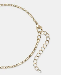 Holiday Lane Gold-Tone Mistletoe Drop Necklace, Macy's Exclusive