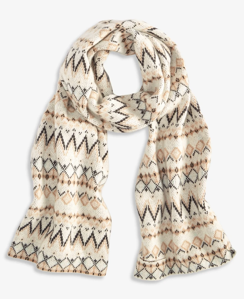 Charter Club Fair Isle Cashmere Ribbed Muffler, Macy's Exclusive