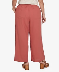 Ruby Rd. Plus Lace Trim Lightweight Pull-On Pants