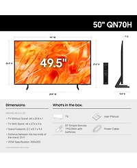 Samsung QN50QN70HAFXZA 50 Inch Neo Qled Smart Tv with 5 Year Amber Protection Plan (2026)