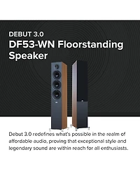 Elac DF53-wn Debut Series 3.0 Three-Way Floorstanding Speaker (Each)