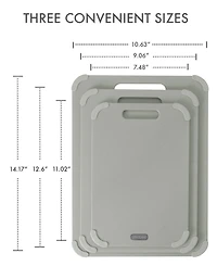 Dexas 3-Piece Polypropylene Reversible Cutting Board Set