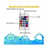 Aofar Inflatable Whale Sprinkler Splash Pad Basketball Led