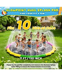 Aofar Splash Pad Water Sprinkler Pool Outdoor Family Fun