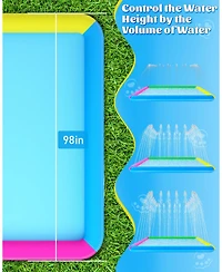 Aofar Splash Pad Square Dog Pool Sprinkler Non-slip Outdoor Pet Summer