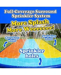 Aofar Water Slip Slide 3 Lane Sprinkler Bodyboards Pvc Outdoor Play